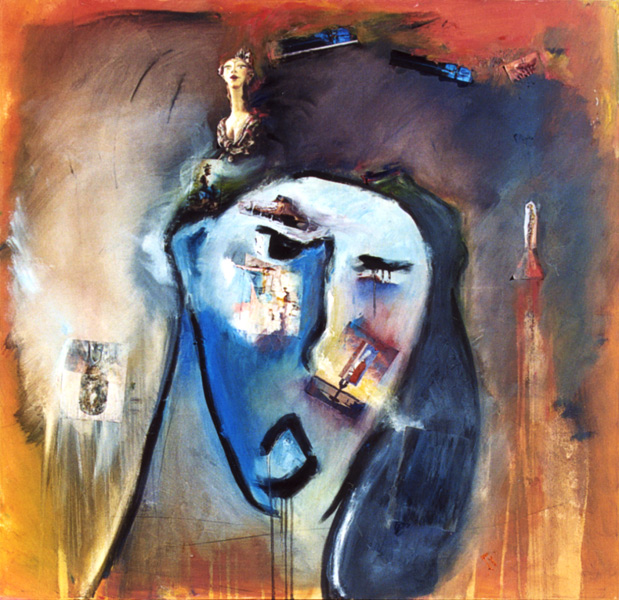 My Scream 2, Mix media on Canvas, 48″x48″, Yael Zahavy-Mittelman