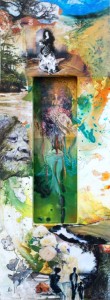 The Flamenco Dancer and The Fairy, Mix Media, 36"x12", By the artist Yael Zahavy-Mittelman